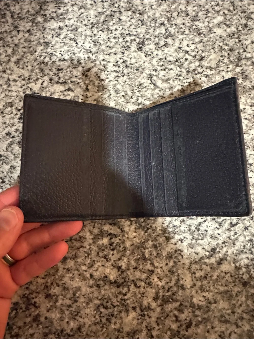 Gucci Men's Brown GG Canvas Bi-Fold Wallet with Gold Logo
